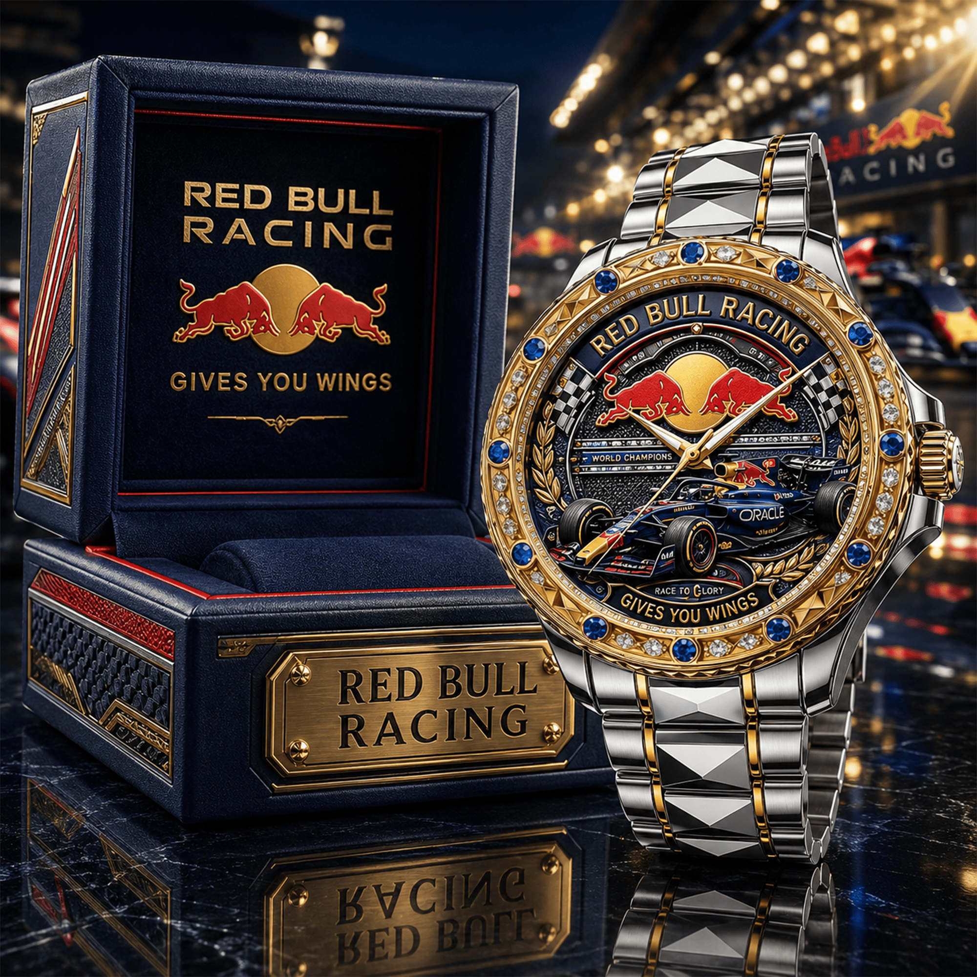 Montre Bicolore avec Saphirs - Édition Red Bull Racing