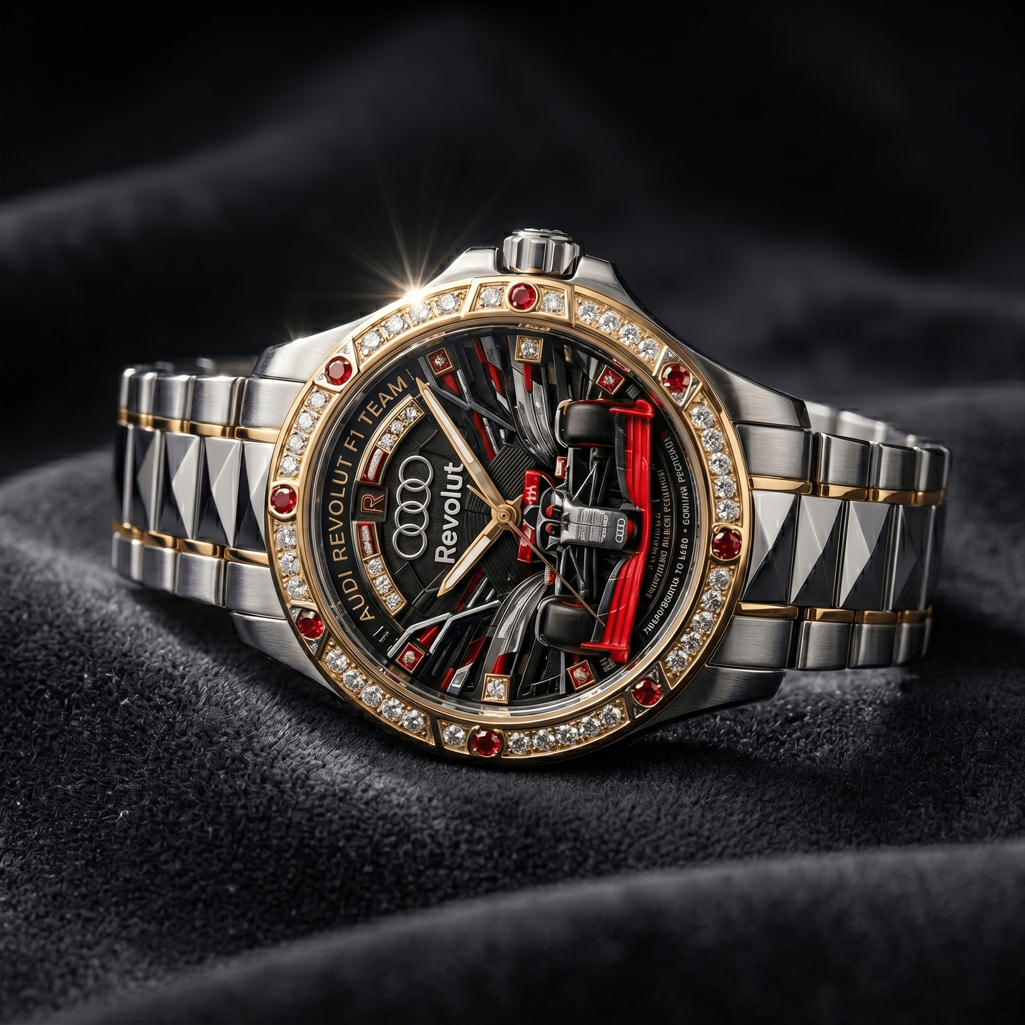 Montre Bicolore avec Rubis - Édition Audi