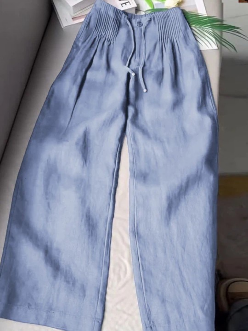 Camille | Pantalon en Lin à Jambes Larges