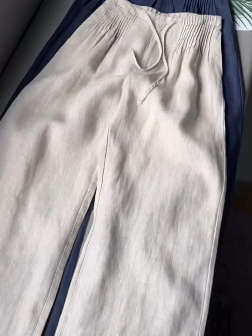 Camille | Pantalon en Lin à Jambes Larges