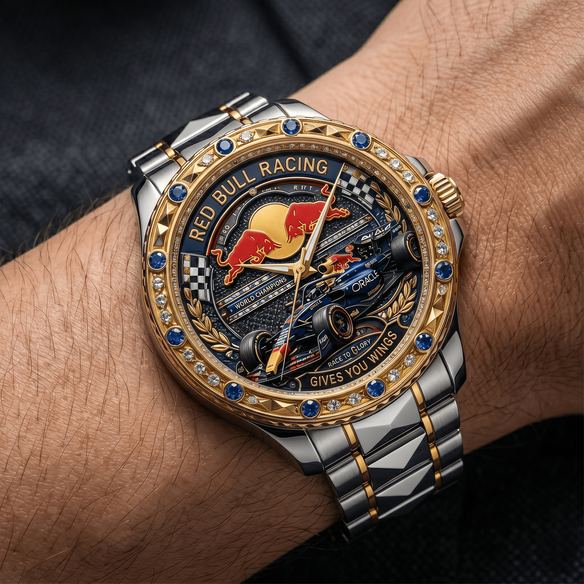 Montre Bicolore avec Saphirs - Édition Red Bull Racing