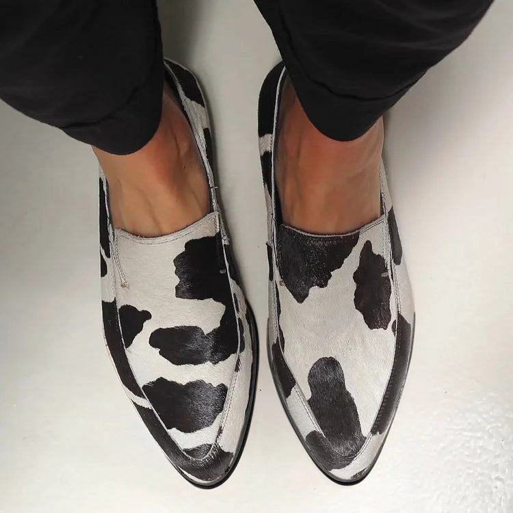 MOCASSINS AVEC IMPRIMÉ VACHE