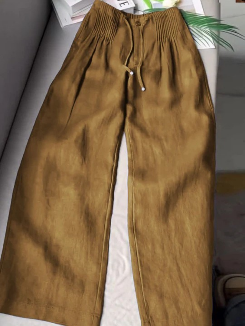 Camille | Pantalon en Lin à Jambes Larges