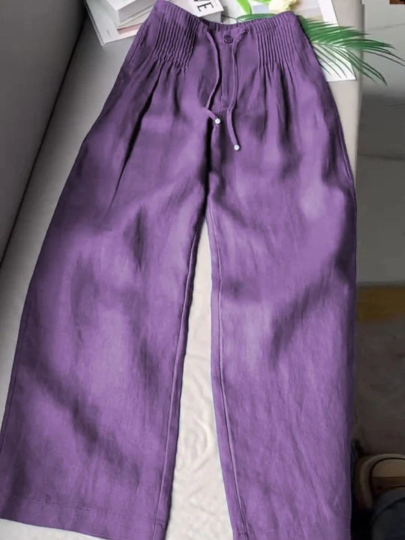 Camille | Pantalon en Lin à Jambes Larges