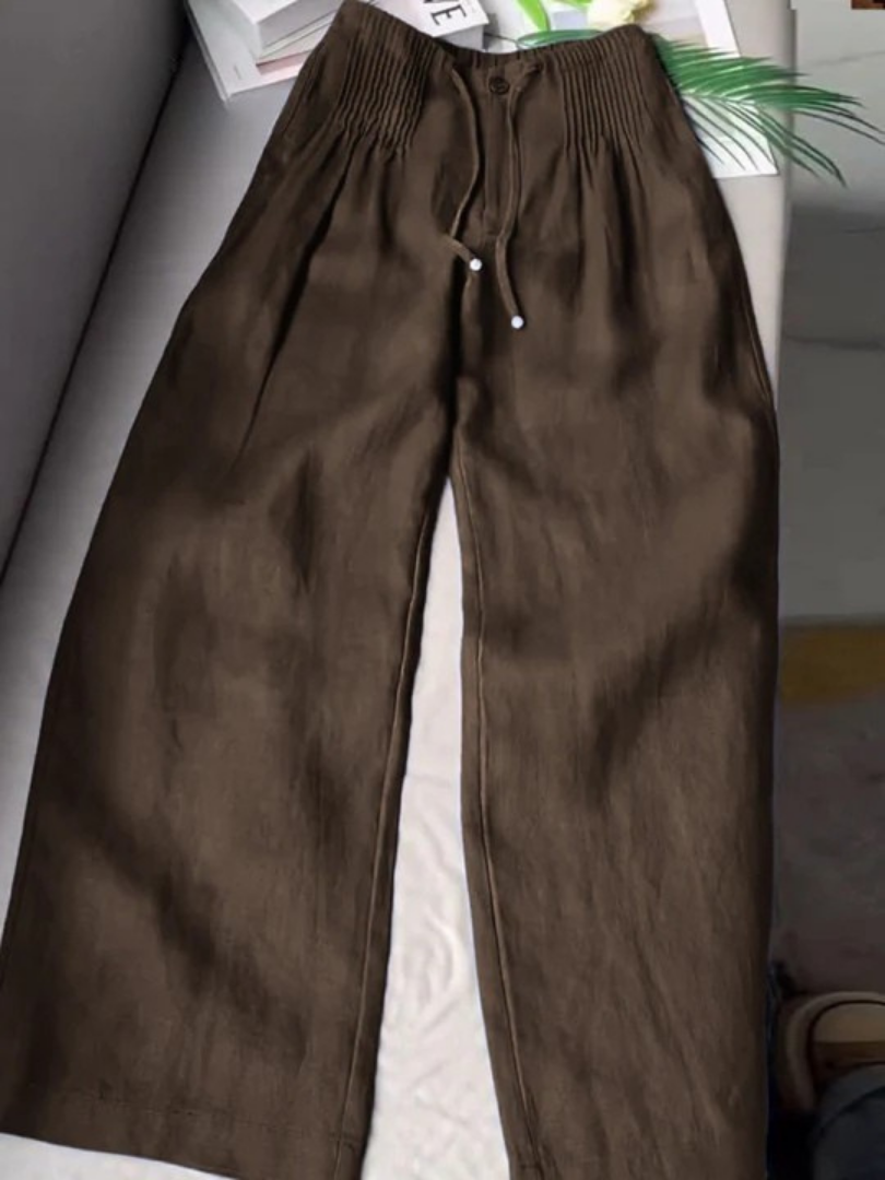 Camille | Pantalon en Lin à Jambes Larges
