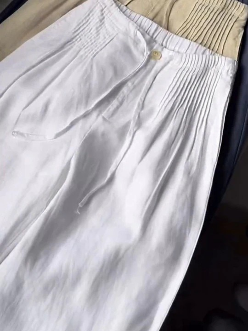 Camille | Pantalon en Lin à Jambes Larges