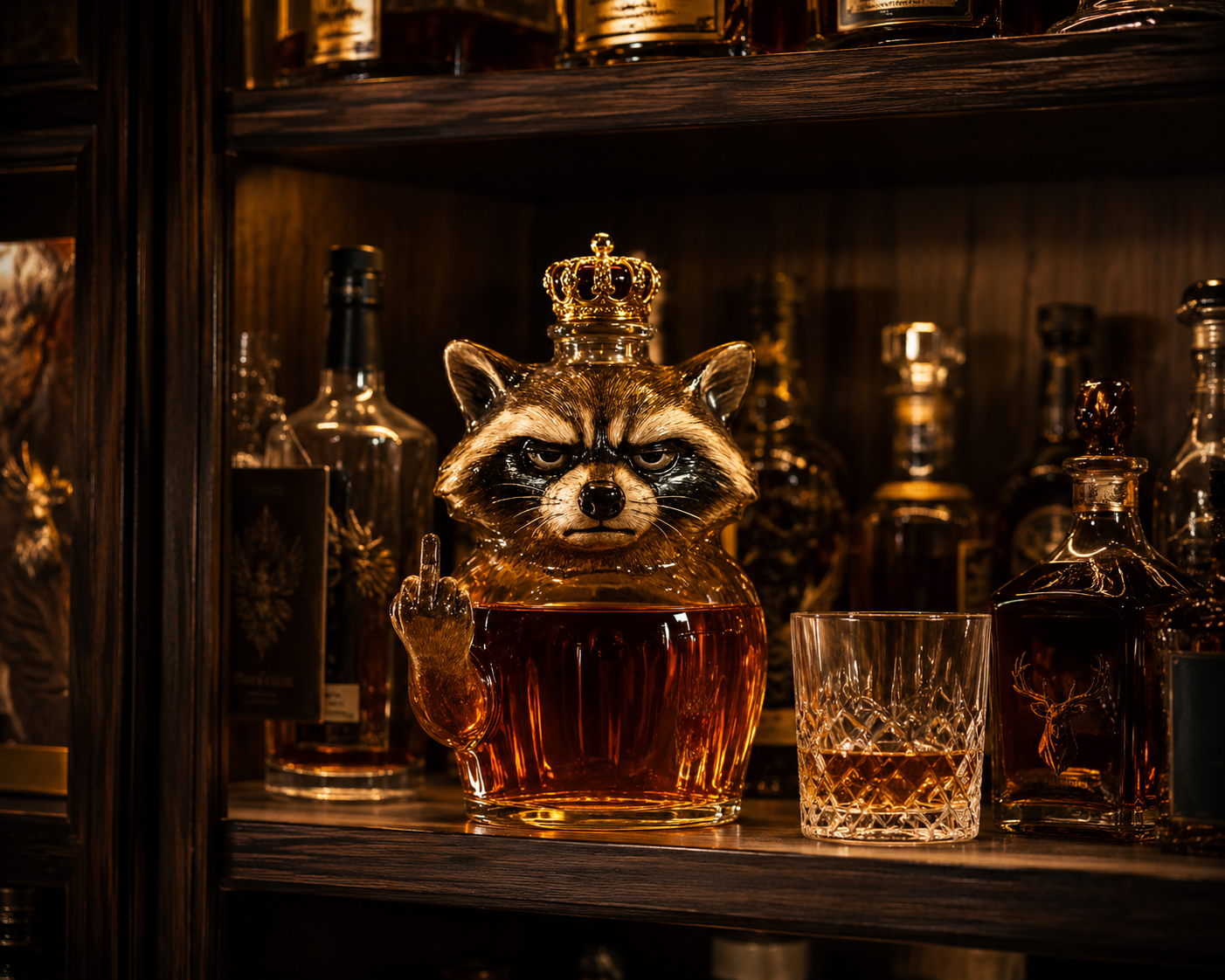 Bouteille de Whisky — Édition Raccoon Rebelle